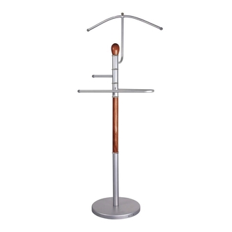 Nemý sluha drevo/chróm tmavý BRILANZ