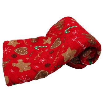 HOME ELEMENTS Deka 150 x 200 cm, 220 GSM, červené Vánoce