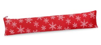 LIN - těsnicí válec - vločky - červená, bílá - 15x85cm