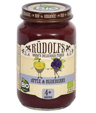 Rudolfs Příkrm jablko a borůvky BIO 190 g