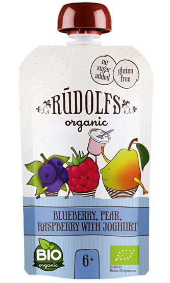 Rudolfs Kapsička Borůvka, hruška, malina s jogurtem BIO 110 g