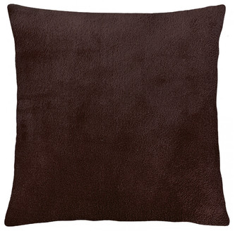 Polštář CLARISA 40x40 cm tmavě hnědá, mikrovlákno, ESSEX