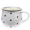 Keramický hrnek (770 ml) - bílý s černými puntíky, 6/24