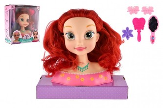 Česacia hlava veľká ryšavá s doplnkami v krabici 22x24x11cm