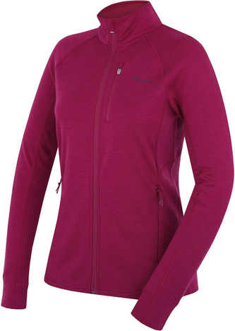 Dámská mikina z merino vlny Alou L dk. magenta - M