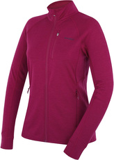 Dámská mikina z merino vlny Alou L dk. magenta - XXL
