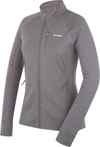 Dámská mikina z merino vlny Alou L grey green - M