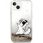 Karl Lagerfeld Liquid Glitter Choupette Eat kryt iPhone 14 zlatý
