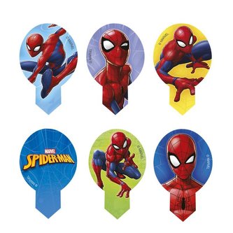 Jedlý papír zápich na muffiny Spiderman 10ks, 6,5 x 4 cm - Dekora Jedlý papír zápich na muffiny Spiderman 10ks, 6,5 x 4 cm - Dekora