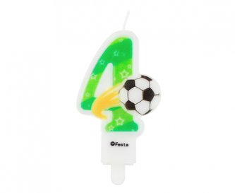 Svíčky na dort číslice 4 fotbal 7,8cm - Godan