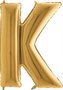 Nafukovací balónek písmeno K zlaté 102 cm - Grabo