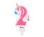 Svíčky na dort číslice 2 unicorn 7,8cm - Godan
