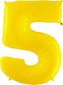 Nafukovací balónek číslo 5 žlutý 102cm extra velký - Grabo