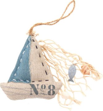 Lodička, textilní dekorace na pověšení KLA303 Art