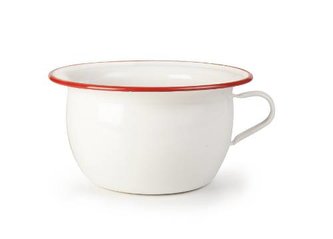 Smaltovaný nočník bílo červený 24cm - Ibili