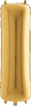 Nafukovací balónek písmeno I zlaté 102 cm - Grabo
