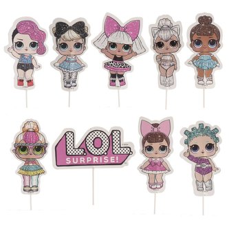 Zápich do dortu 9ks Lol - Dekora