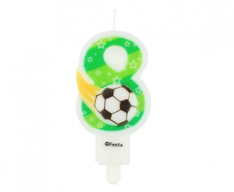Svíčky na dort číslice 8 fotbal 7,8cm - Godan