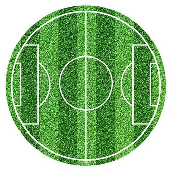 Fondánový jedlý papier na tortu futbalové ihrisko 20cm - Dekora