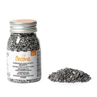 Cukrové zdobení stříbrné 90g - Decora