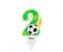 Sviečky na tortu číslica 2 futbal 7,8 cm - Godan