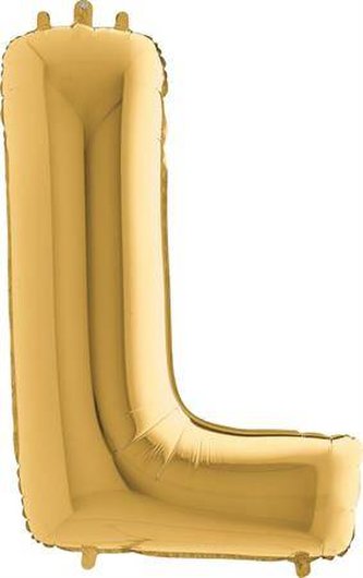 Nafukovací balónek písmeno L zlaté 102 cm - Grabo