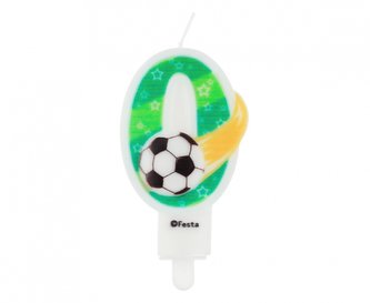 Sviečky na tortu číslica 0 futbal 7,8cm - Godan
