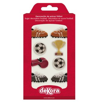 Cukrové zdobenie 8ks futbal - Dekora