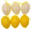 Vajíčko žluté plastové 6 cm, dekorační na zavěšení, cena za sadu 6 kusů VEL5025 Art