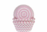Košíčky na muffiny CHEVRON růžovo-bílé 50ks