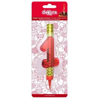 Tortová fontána s číslom 1 - Dekora