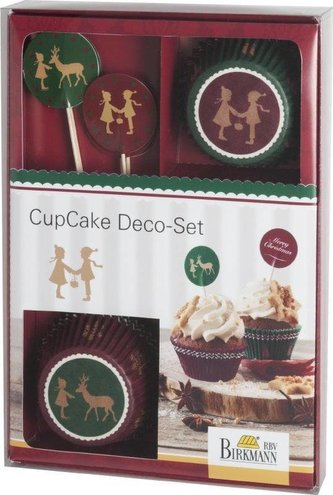 Vánoční sada na zdobení muffinů NOSTALGIC CHRISTMAS - Birkmann