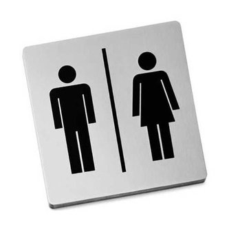 Nerezová samolepící tabulka, Muž a žena - Zack