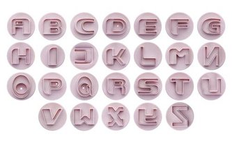 Vykrajovátka s pístem písmena 26ks - Ibili