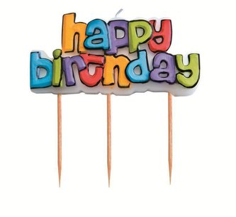 Svíčka „happy birthday“ - Ibili