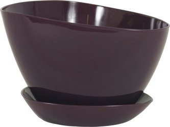 Obal na květiny s podtáckem plastový - barva fialová PLP005-18 PUR Art