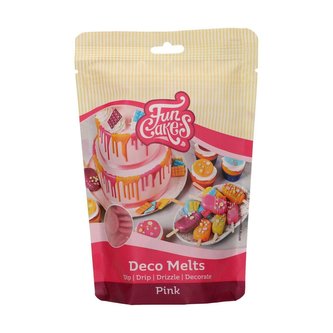 Ľahko rozpustná poleva v kôstkach 250g Ružová - FunCakes