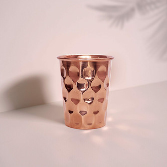 Forrest & Love Měděný hrnek s diamantovým ornamentem 300 ml