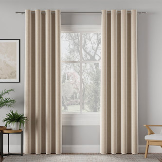 Dekorační luxusní velvet závěs s kroužky AGNES béžová 140x250 cm (cena za 1 kus) MyBestHome