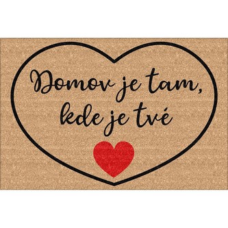 HOME ELEMENTS Rohož 40x60 cm, Domov je tam