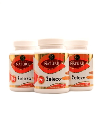 Golden Nature - Železo + vit C + kys.listová 300 kapslí Golden Nature - Železo + vit C + kys.listová 300 kapslí