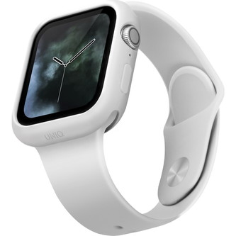UNIQ Lino silikonové pouzdro Apple Watch Series 4/5/6/SE (44mm) bílé