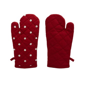 HOME ELEMENTS Kuchynská chňapka s magnetom 18*32 cm, Červená s bielymi bodkami R