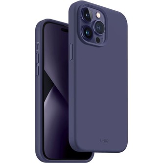UNIQ Lino silikonový kryt iphone 14 Pro fialový