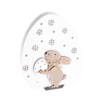 Dřevěná dekorace - vejce a zajíc, 12/96