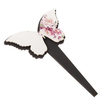 Dřevěný zápich motýl - růže, 0/50