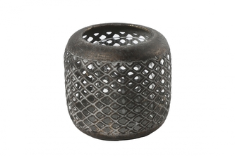 Kovový svícen Alycia bronze 9,5x11,5 cm