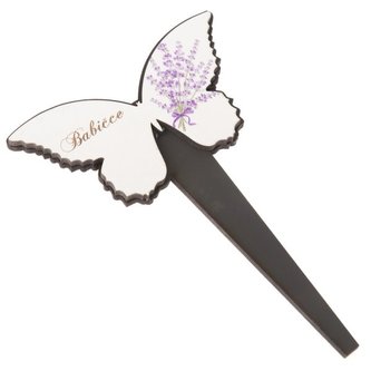Dřevěný zápich motýl - levandule, "Babičce", 0/50