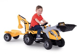 Šlapací traktor Builder Max s bagrem a vozíkem