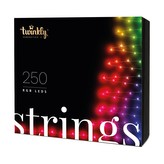 Twinkly Strings Multi-Color múdre žiarovky na stromček 250 Ks 20m čierny kábel